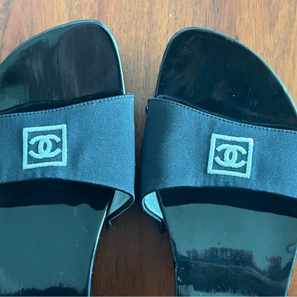 Black CHANEL sandals size 36 - Picture 7 of 9